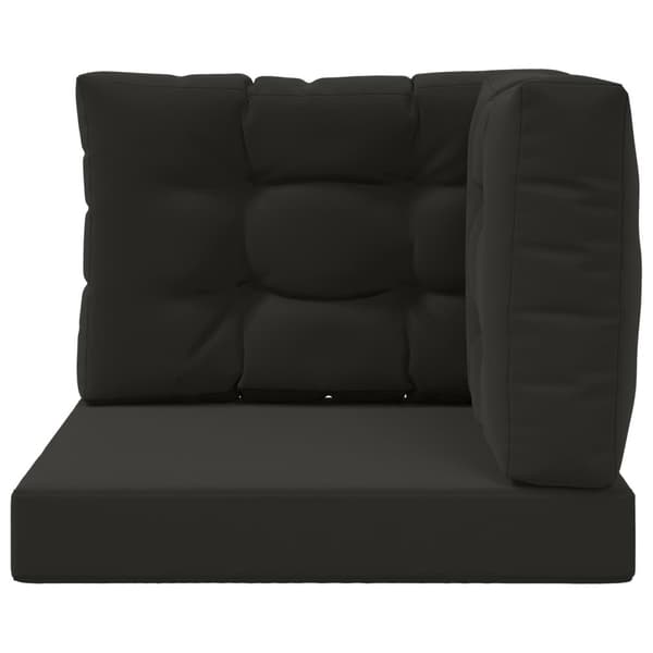 Utomhus Soffa Kudde 3 pcs Svart Polyester