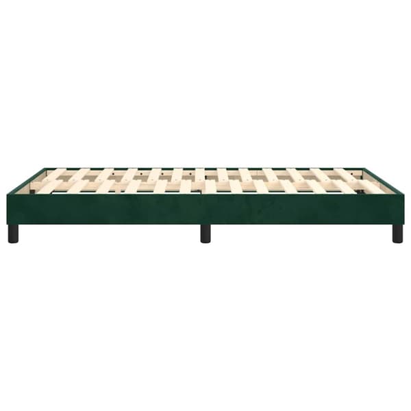 Boxspring-sängram mörkgrön 120x200 cm sammet