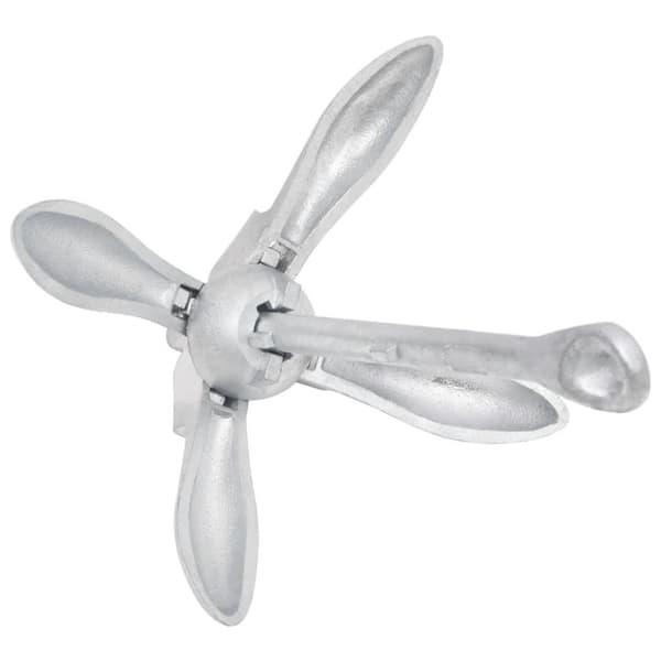 Hopfällbart ankare silver 1,5 kg smidbart järn