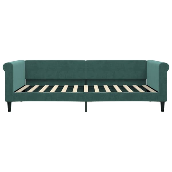 Dagbädd utdragbar mörkgrön 100x200 cm sammet