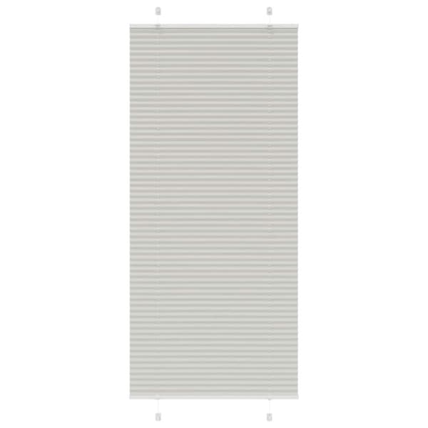 Plisserad persienn ljusgrå 85x200 cm tyg bredd 84,4cm polyester