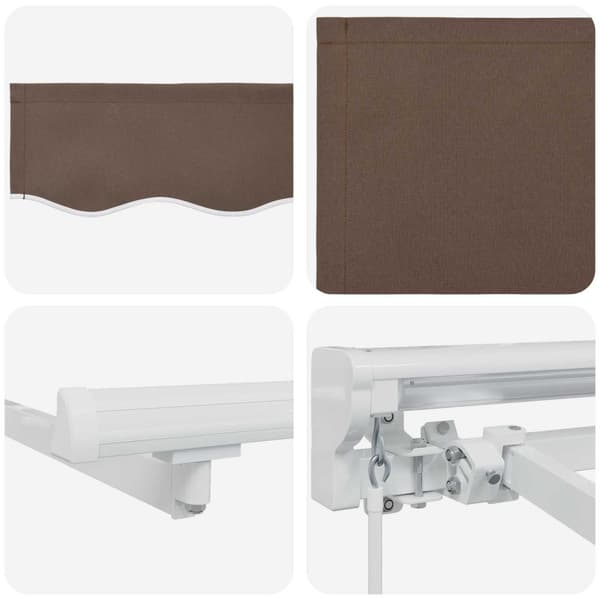 Utdragbar markis Taupe 4 x 2 m Polyester och aluminium