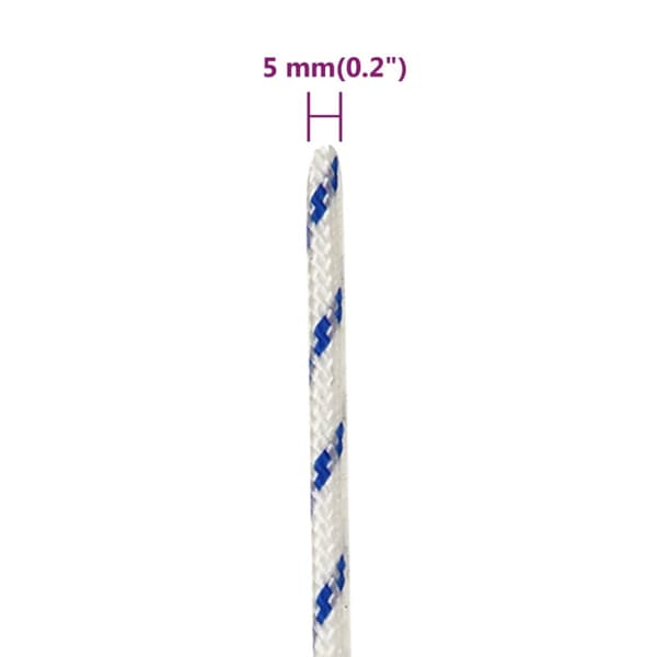 Båtlina vit 5 mm 25 m polypropylen