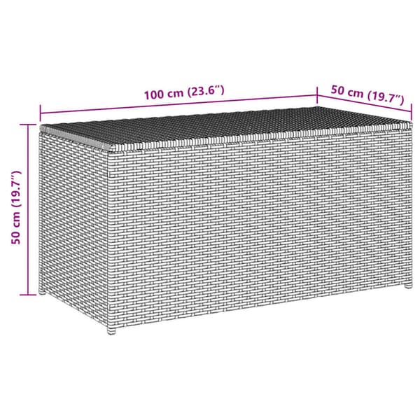 Dynbox konstrotting 100x50x50 cm grå