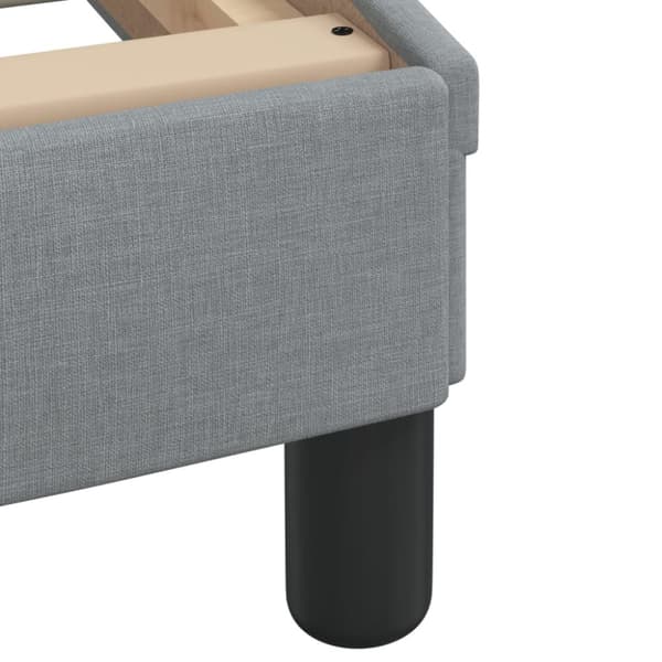 Bed Frame without Mattress "Hvar" Light Grey 100x200 cm Fabric