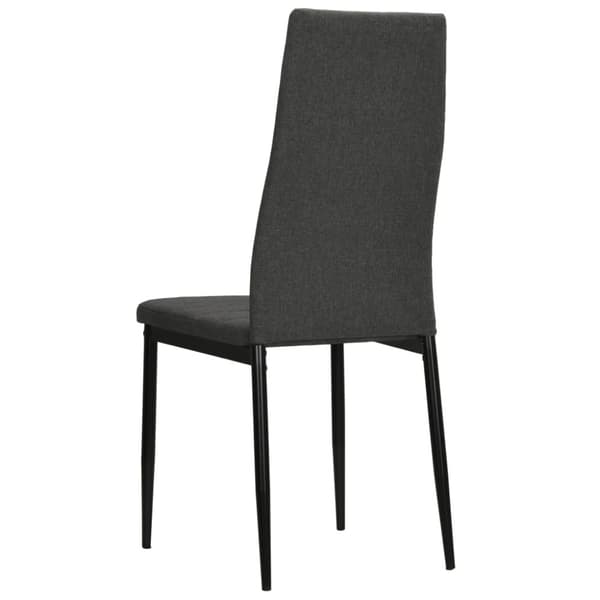 Matstolar 6 st mörkgrå tyg