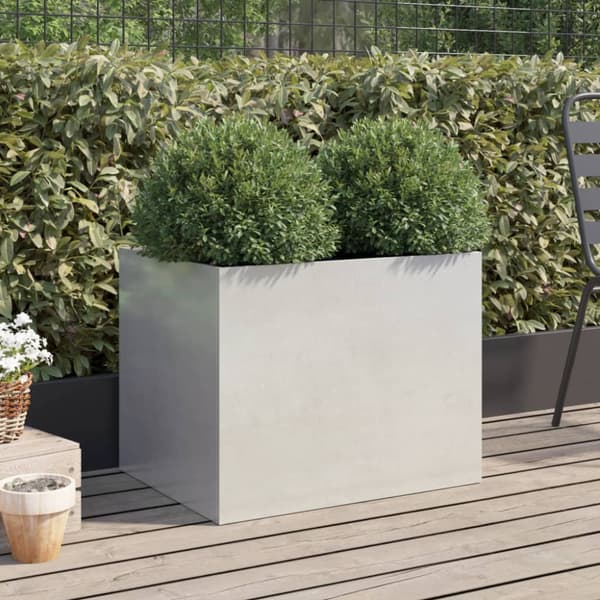 Odlingslåda silver 62x47x46 cm rostfritt stål