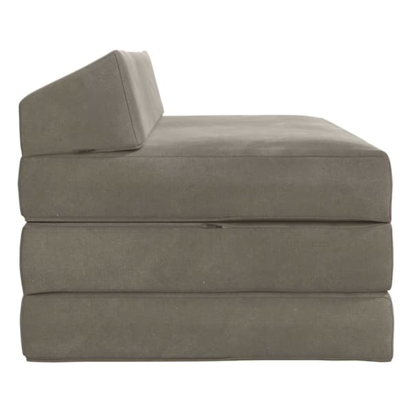 Fällbar Soffbed Ljusgrå 120 x 60 x 49 cm Tyg