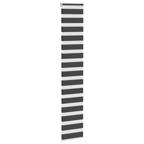 Rullgardin zebra svart 40x200 cm tyg bredd 35,9 cm polyester
