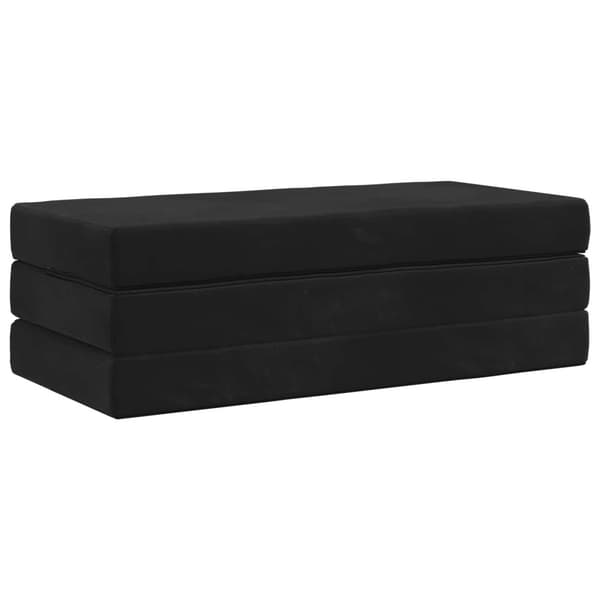 Fällbar Soffbed 140 x 67 x 45 cm Svart