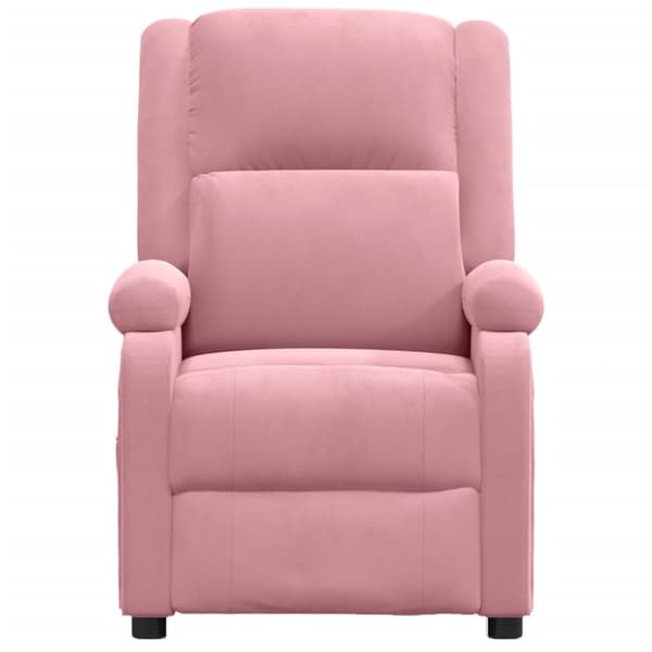Reclinerfåtölj rosa sammet