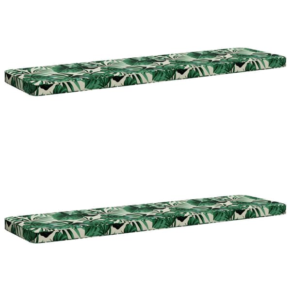 2-delade Bänk Kuddar VUGHT 2 st 100% Polyester Bladmönster