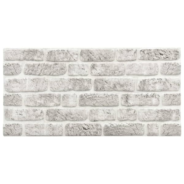 Väggpaneler 10 pcs Ljusgrå 100 x 50 cm EPS Skum