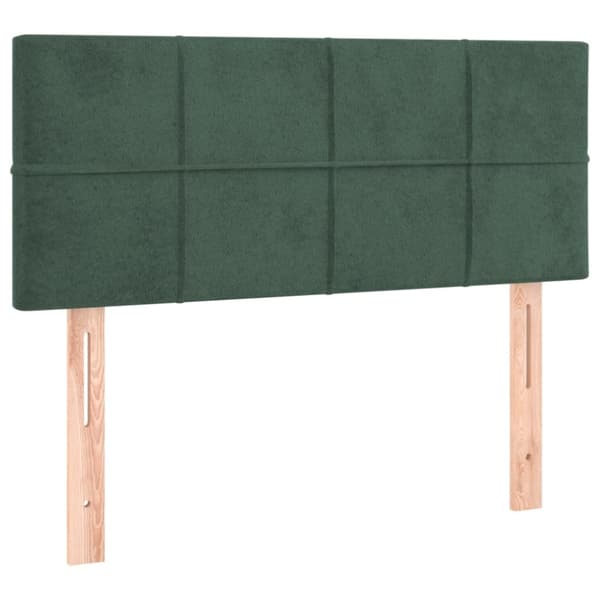 Sänggavel grön 100x5x78/88 cm sammet