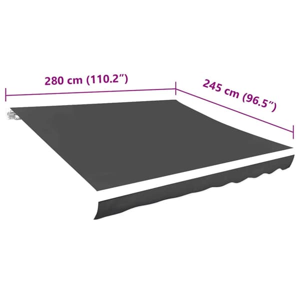 Markisduk antracit 3x2,5 m