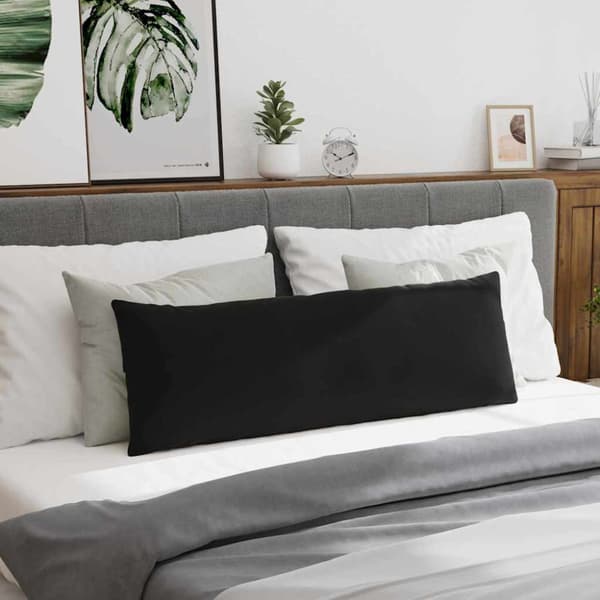 Sofakuddar 2 pcs Svart 120 x 40 cm Kordread tyg