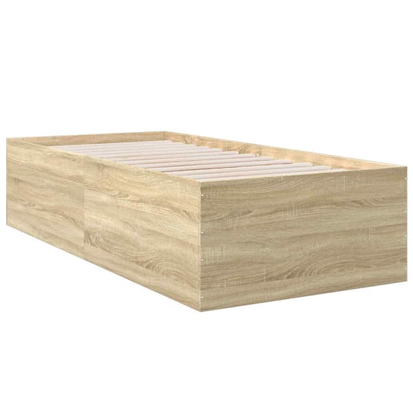 Golvsängsram Sonoma-ek 80 x 200 cm Konstruerat trä