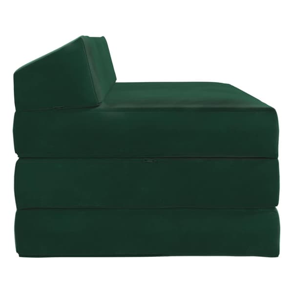Fällbar Soffbed Mörkgrön 120 x 60 x 49 cm Tyg