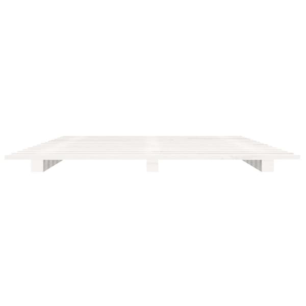 Sängram vit 90x200 cm massiv furu