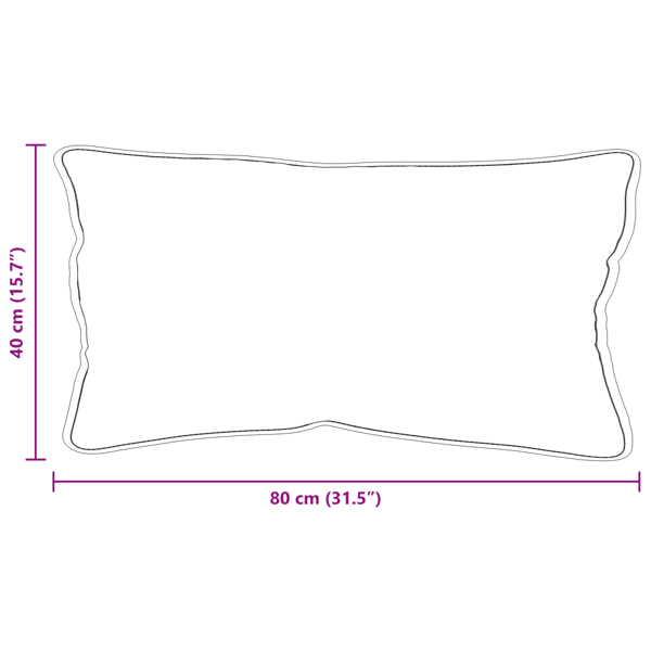 Kudde med kudde 2 pcs Vit 81 x 42 x 20 cm Polyester