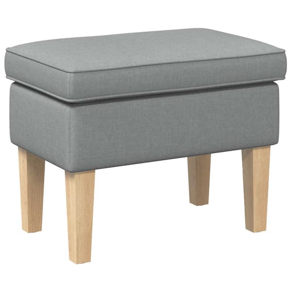 Fotpall Ljusgrå 55 x 35 x 41 cm Tyg
