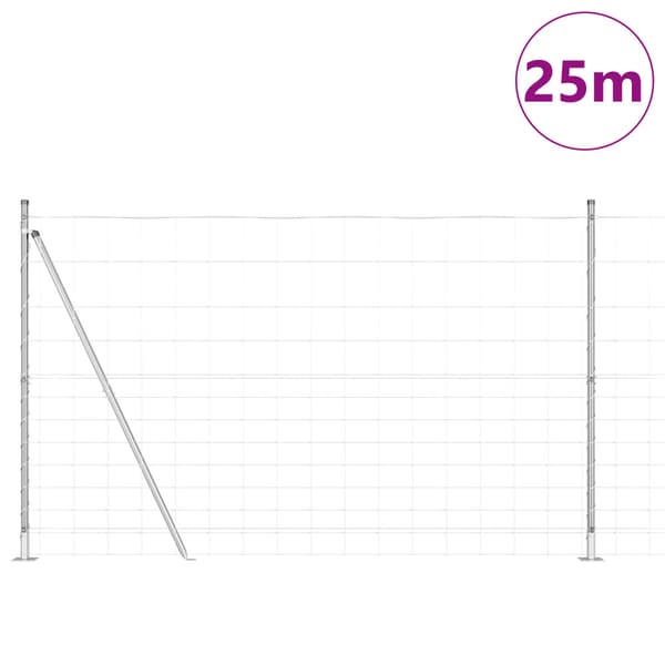Stängselstolpe Galvaniserad 25 x 1,5 m Stål