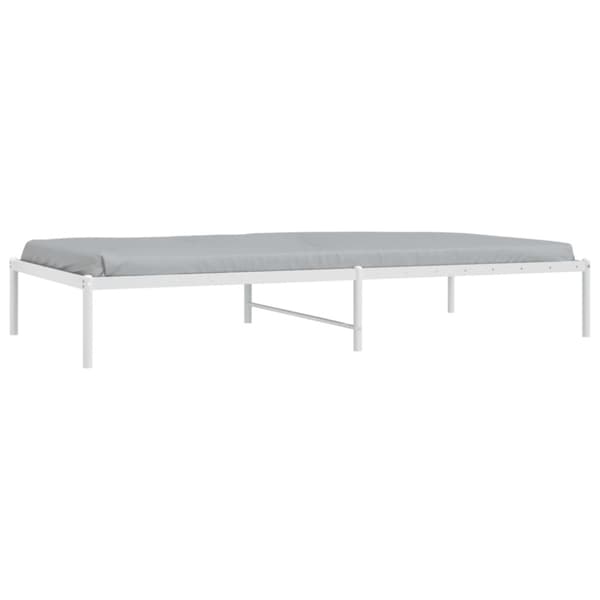 Sängram metall vit 100x200 cm