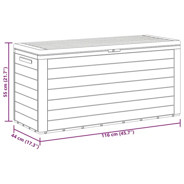 Dynbox antracit 116x44x55 cm