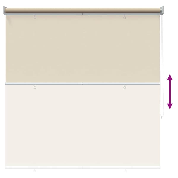 Rullgardin UV-skydd Beige 140 x 140 cm Polyester