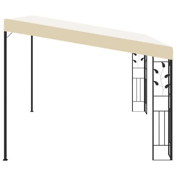Väggmonterad paviljong 4x3x2,5 m gräddvit