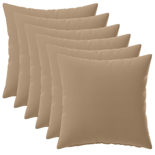 Kuddöverdrag 6 st HEERLEN Taupe 35 x 35 cm Polyester