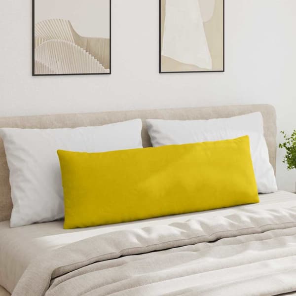 Sofakuddar 2 pcs Gul 120 x 40 cm Kordread tyg