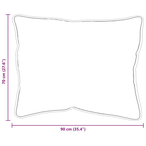 Kudde med kudde 2 pcs Vit 61 x 41 x 20 cm Polyester