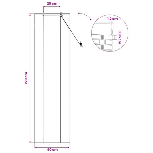 Rullgardin Brun 40 x 220 cm Bambu