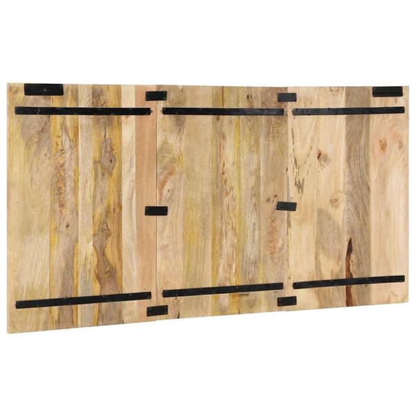Sänggavel 160 cm massiv grov mango