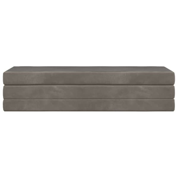 Fällbar Soffbed 180 x 67 x 45 cm Ljusgrå
