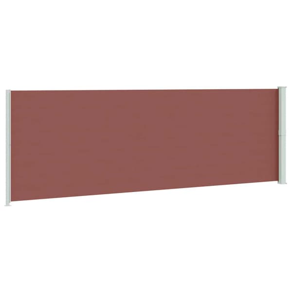 Infällbar sidomarkis 200x600 cm brun