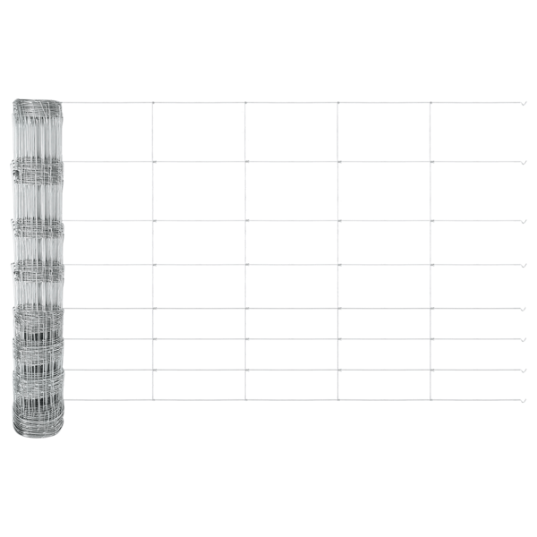 Stängsel med stolpe Silver 1 x 25 m Stål