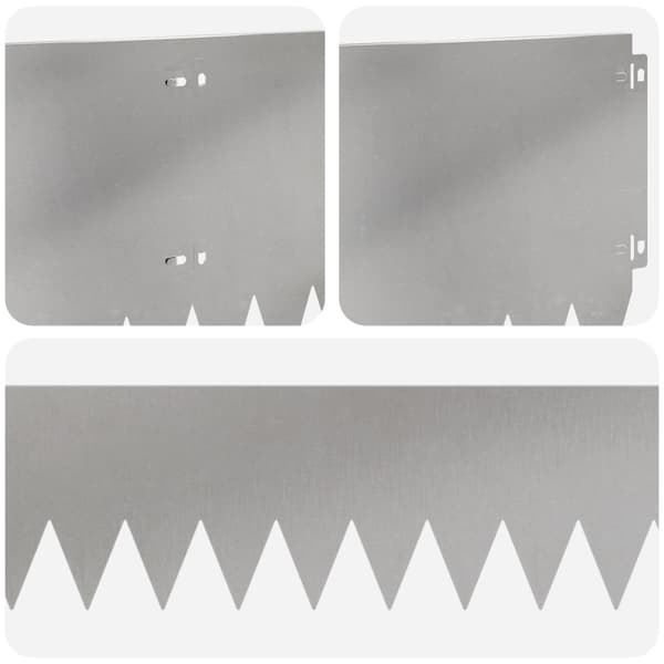 Kant för gräsmatta 10 pcs 103 x 25 cm Stål Silver