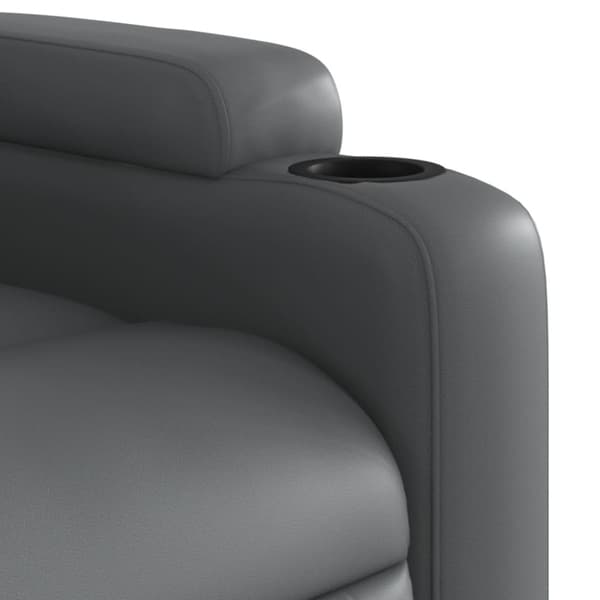 Massagefåtölj grå konstläder