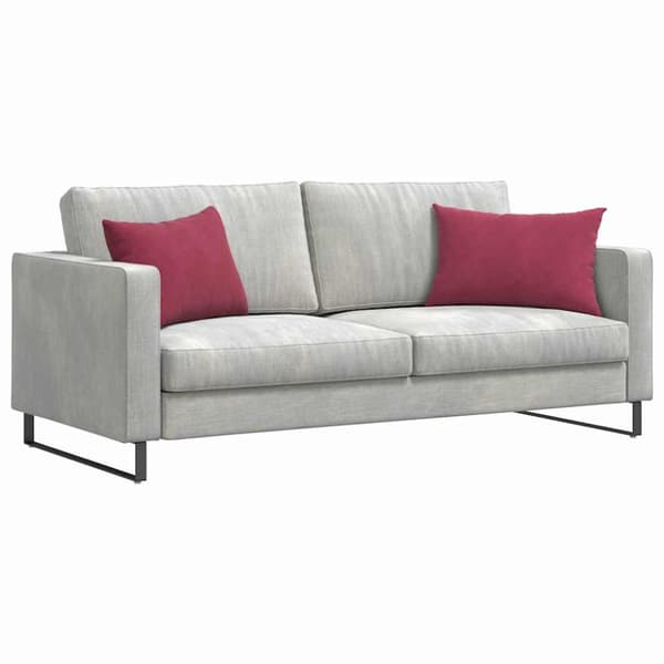 Sofakuddar 2 pcs Vinröd 60 x 40 cm Kordread tyg