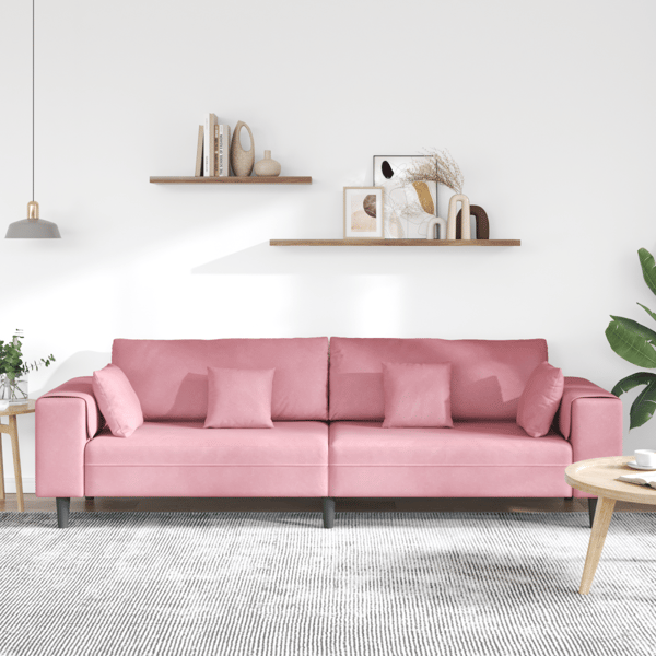 Soffa Rosa 250 x 77 x 76 cm Sammet