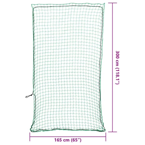 Lastnät med elastiskt rep grön 3x1,65 m PP