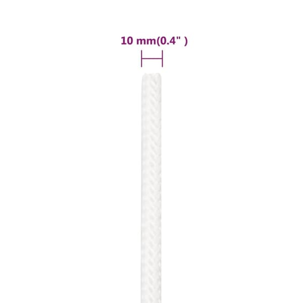Båtlina helvit 10 mm 50 m polypropylen