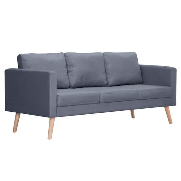 Soffa 3-sits tyg mörkgrå
