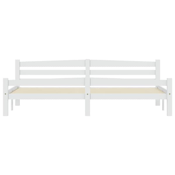 Sängram vit massiv furu 200x200 cm