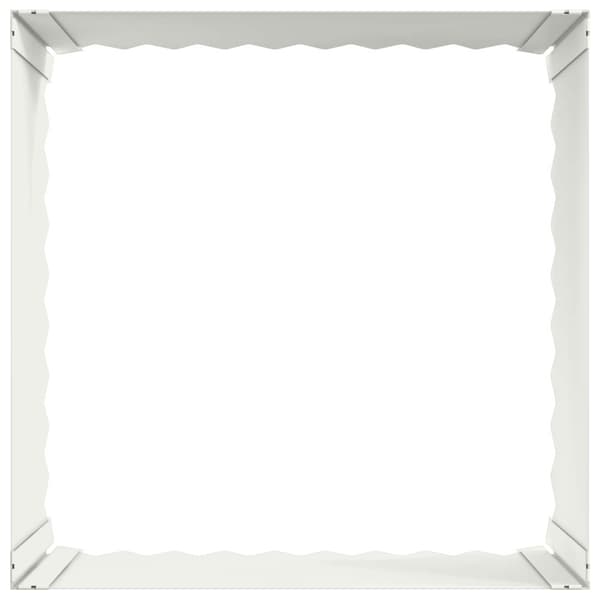 Kant för gräsmatta 60 x 60 x 35 cm Stål Vit