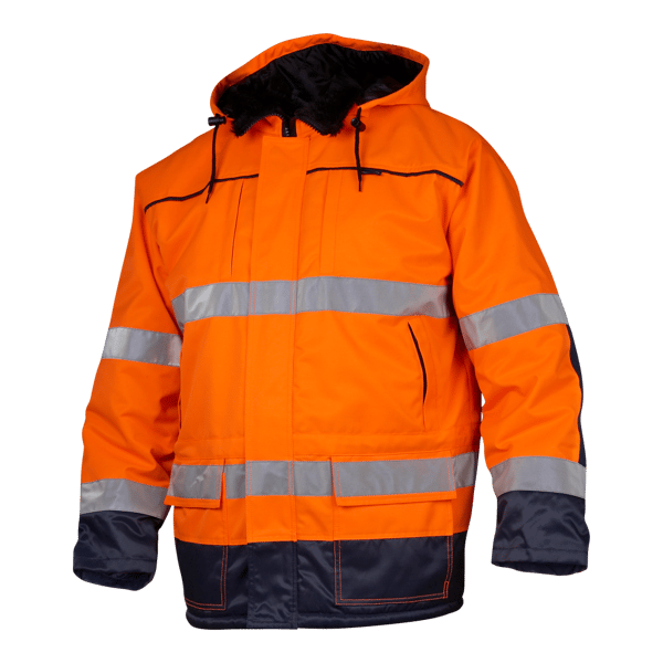 6216 Parka Fluorescent orange/navy Unisex