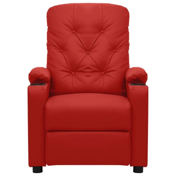 Massagefåtölj vinröd konstläder