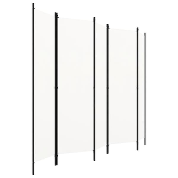 Rumsavdelare 5 paneler vit 250x180 cm